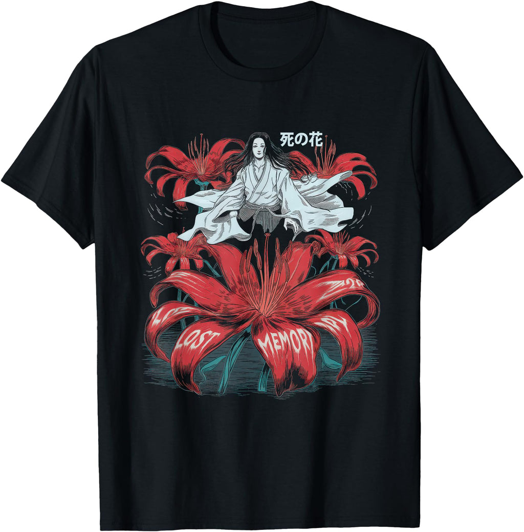 Japanese Spider Lily Anime Aesthetic Hoodie - Aesthetic Graphic for Adults - T-Shirt, Sweatshirt, Hoodie