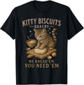 Authentic Kitty Biscuits We Knead Em You Hoodie - Graphic Print Unisex - T-Shirt, Sweatshirt, Hoodie