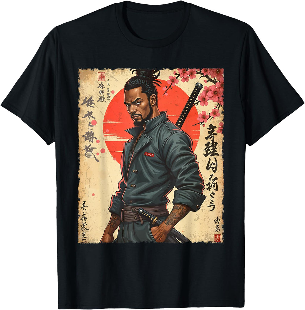 Afro Warrior Samurai African T-Shirt - Casual Everyday Wear Men Women - T-Shirt, Sweatshirt, Hoodie