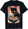 Handcrafted Ramen Noodles Cat Japan Y2K Hoodie - Minimalist Print Unisex - T-Shirt, Sweatshirt, Hoodie