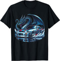 Japanese Car Racing Dragon Drifting Art Jdm T-Shirt - Graphic Print Unisex - T-Shirt, Sweatshirt, Hoodie