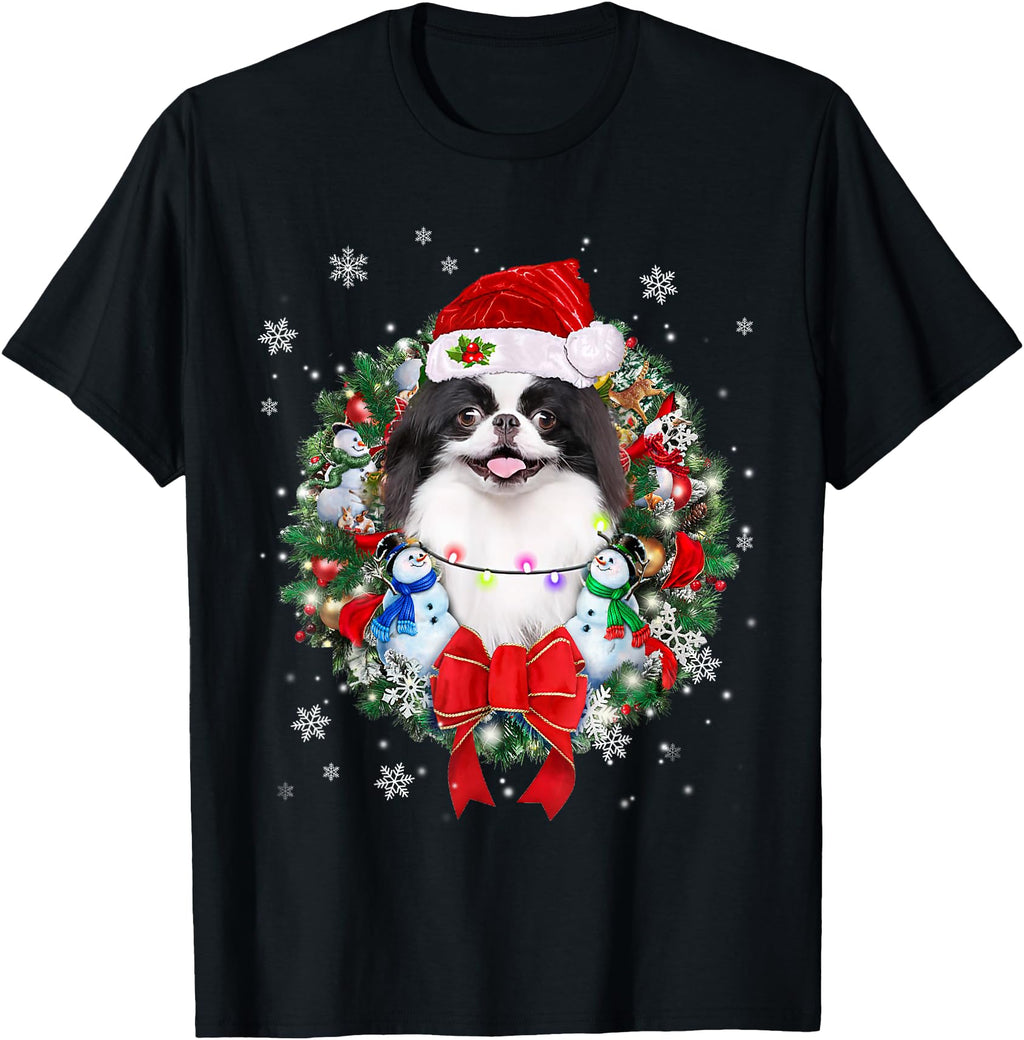 Japanese Chin Wreath Decoration Pajamas Hoodie - Unique Graphic Men Women - T-Shirt, Sweatshirt, Hoodie