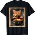 Ginger Cat Ramen Japanese Kawaii Hoodie - Aesthetic Graphic for Adults - T-Shirt, Sweatshirt, Hoodie