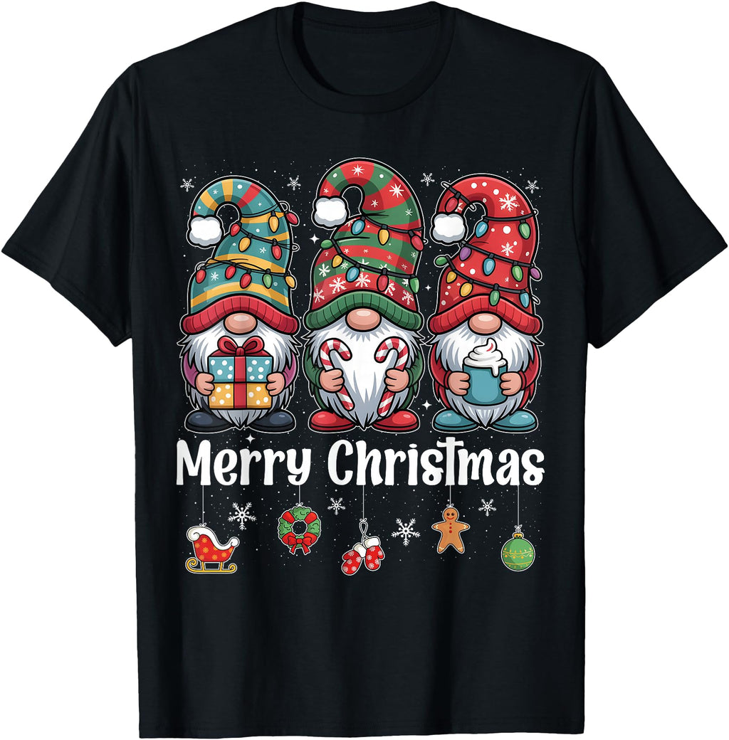 Original Merry Gnomes Lights Sweatshirt - Aesthetic Graphic for Adults - T-Shirt, Sweatshirt, Hoodie