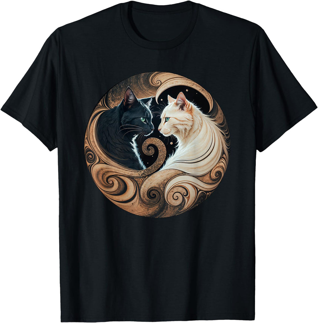 Cats Yin Yang Hoodie - Streetwear Style for Adults - T-Shirt, Sweatshirt, Hoodie