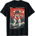 Mecha Anime Roboto Japanese Kanagawa Hoodie - Novelty Apparel Men Women - T-Shirt, Sweatshirt, Hoodie