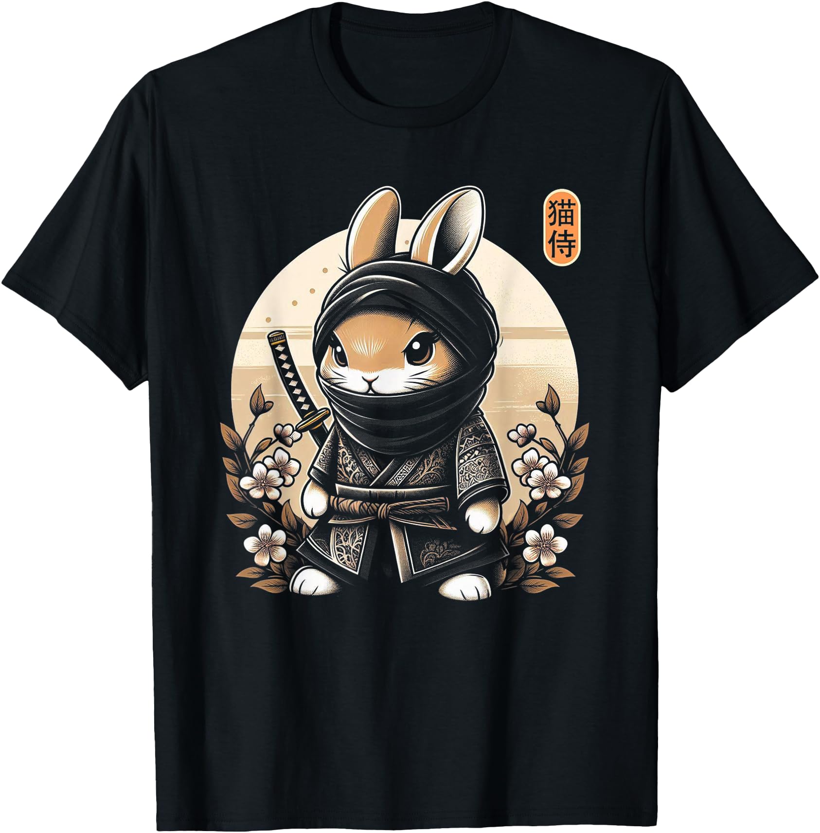 Japanese Samurai Ninja Rabbit Sweatshirt - Aesthetic Graphic for Adults - T-Shirt, Sweatshirt, Hoodie