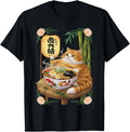 Handcrafted Anime Cat Fat Ramen Sweatshirt - Custom Art Print Unisex - T-Shirt, Sweatshirt, Hoodie