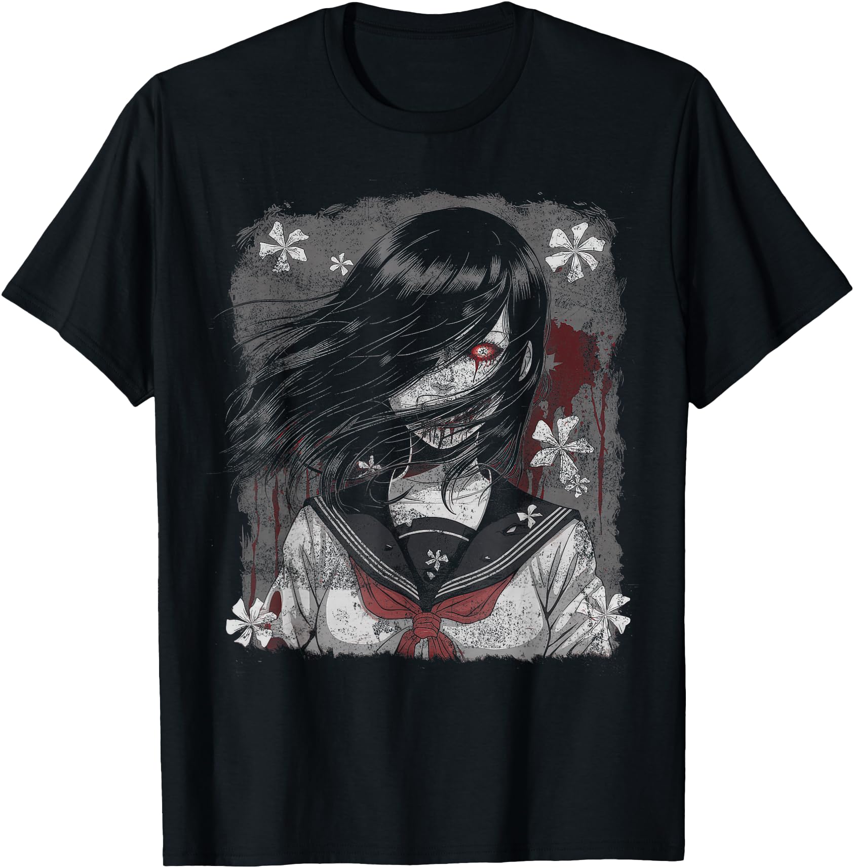 Horror Dark Anime Manga Japan Japanese T-Shirt - Unique Graphic Men Women - T-Shirt, Sweatshirt, Hoodie