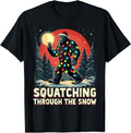Squatching Through Snow Bigfoot Hoodie - Custom Art Print for Adults - T-Shirt, Sweatshirt, Hoodie