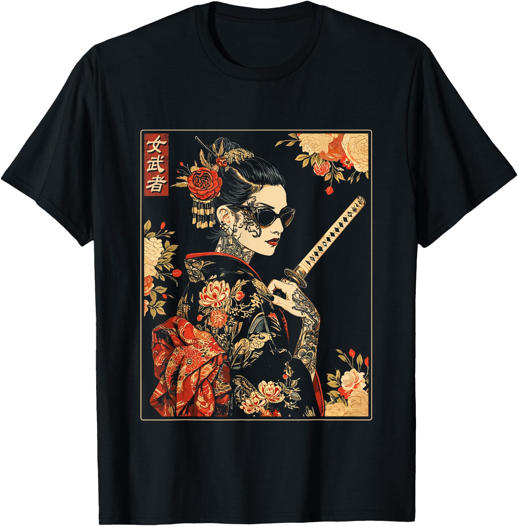 Japanese Gothic Samurai Art Katana Sweatshirt - Custom Art Print Men Women - T-Shirt, Sweatshirt, Hoodie