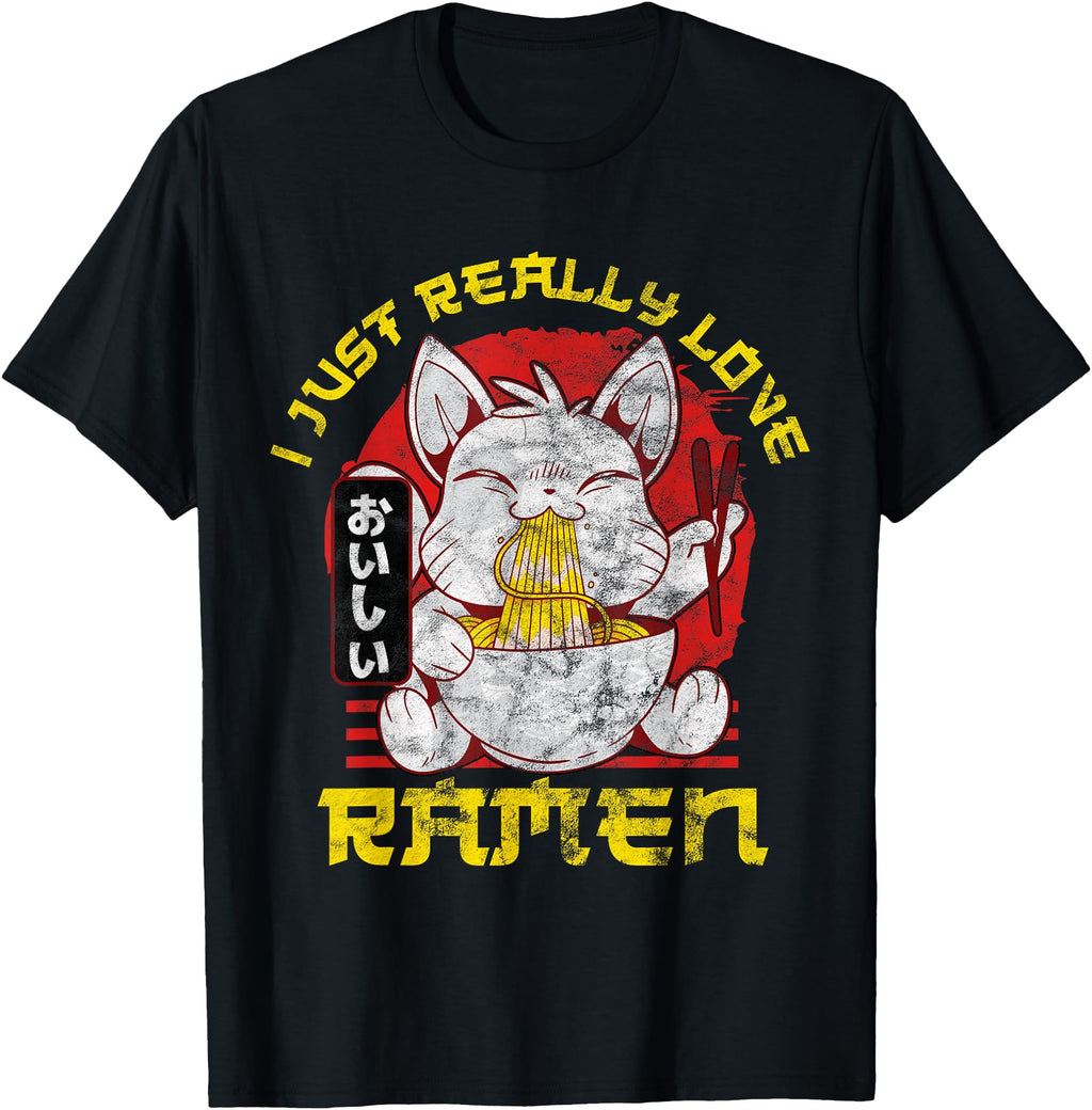 Kawaii Anime Cat Japenese I Just Sweatshirt - Novelty Apparel for Adults - T-Shirt, Sweatshirt, Hoodie