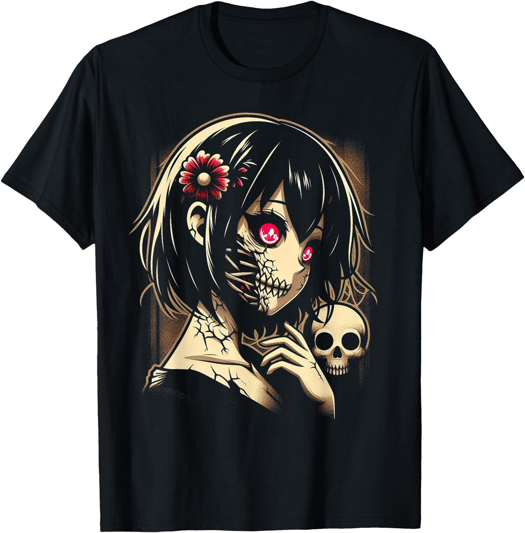 Horror Anime Manga Japanese Scary Hoodie - Unique Graphic for Adults - T-Shirt, Sweatshirt, Hoodie