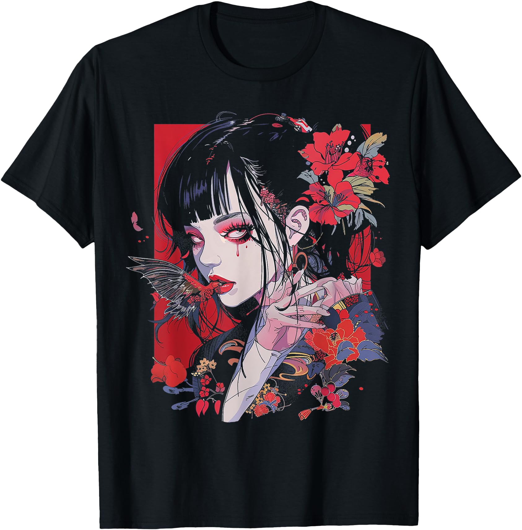Anime Manga Motif Illustration Sweatshirt - Aesthetic Graphic for Adults - T-Shirt, Sweatshirt, Hoodie