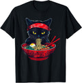 Kawaii Cat Eating Ramen Noodles Sweatshirt - Graphic Print Men Women - T-Shirt, Sweatshirt, Hoodie