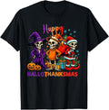 Authentic Happy Hallothanksmas Skeleton T-Shirt - Unique Graphic Men Women - T-Shirt, Sweatshirt, Hoodie