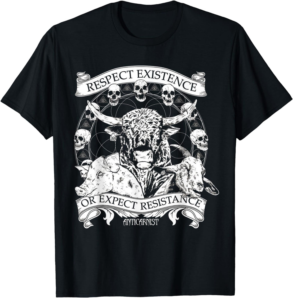Exclusive Vegan Respect Existence Or Hoodie - Streetwear Style for Adults - T-Shirt, Sweatshirt, Hoodie