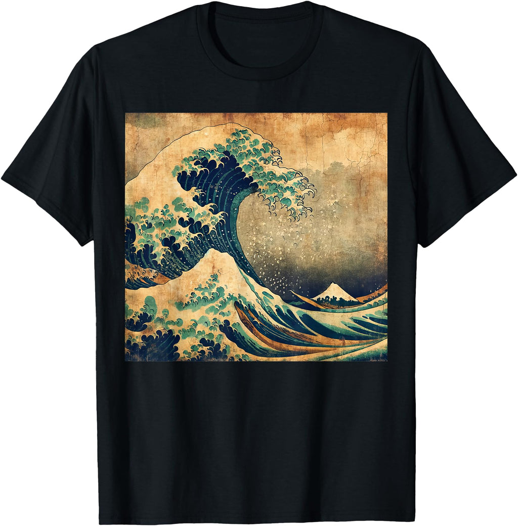 Handcrafted Great Wave Off Kanagawa T-Shirt - Novelty Apparel Unisex - T-Shirt, Sweatshirt, Hoodie
