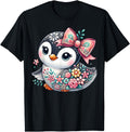 Penguin Floral Flower Penguin Exclusive T-Shirt - Streetwear Style Unisex - T-Shirt, Sweatshirt, Hoodie