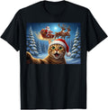 Handcrafted Cat Selfie Santa Claus T-Shirt - Casual Everyday Wear Unisex - T-Shirt, Sweatshirt, Hoodie