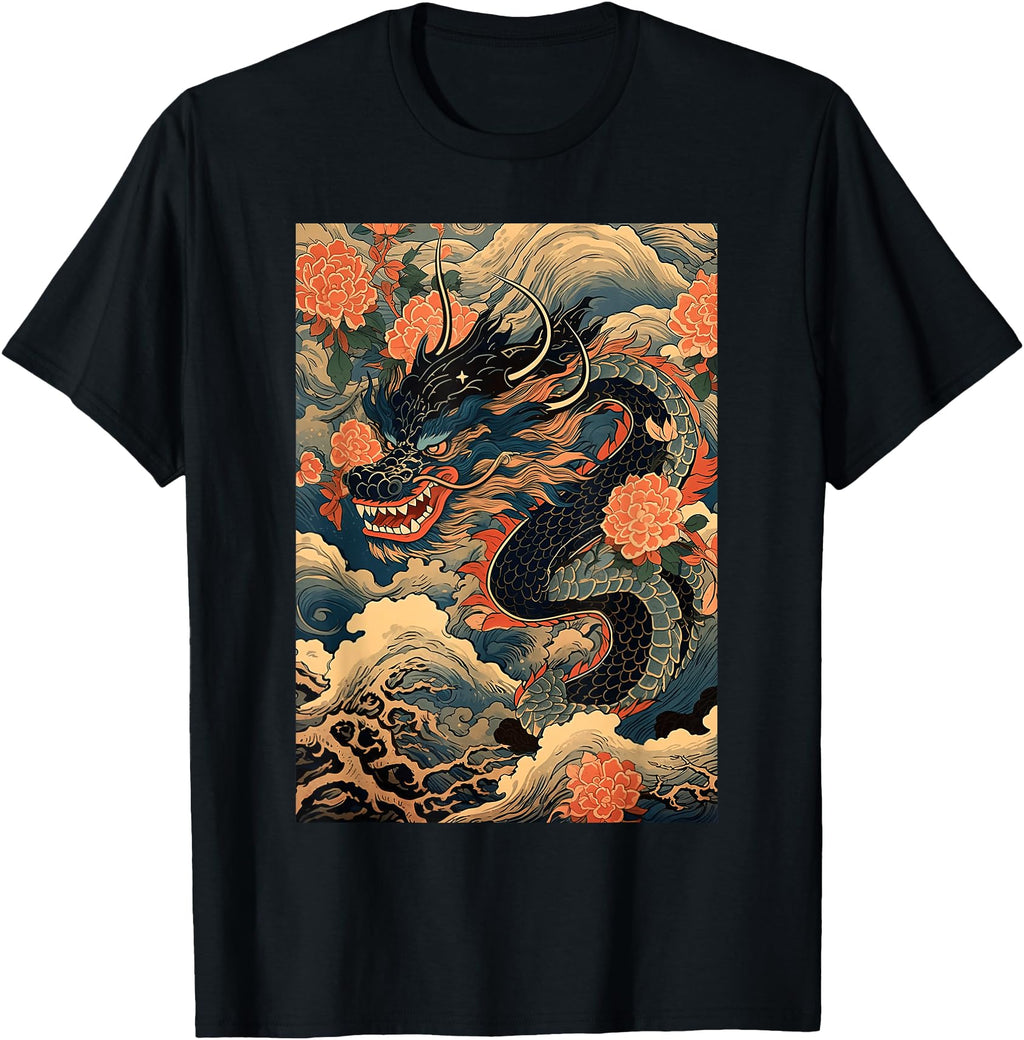 Authentic Dragon Japanese Art Tattoo T-Shirt - Trendy Graphic Men Women - T-Shirt, Sweatshirt, Hoodie