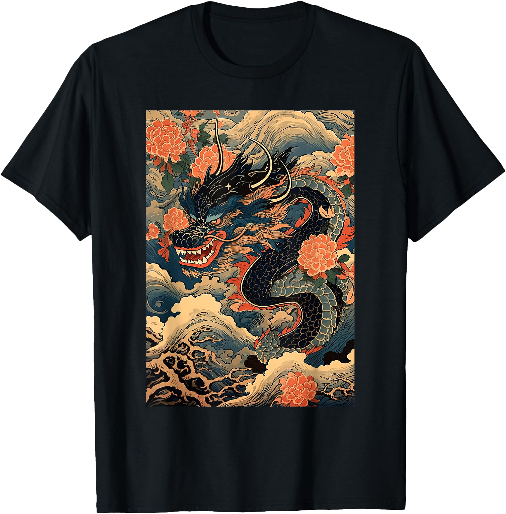 Authentic Dragon Japanese Art Tattoo T-Shirt - Trendy Graphic Men Women - T-Shirt, Sweatshirt, Hoodie