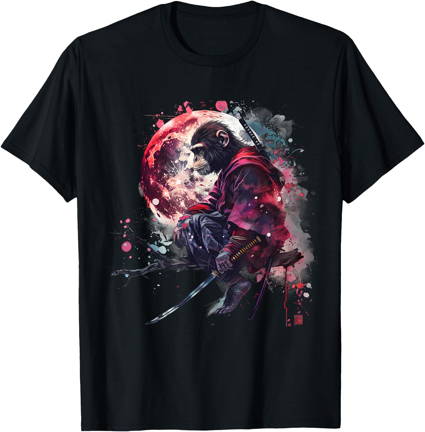Samurai Monkey Japanese Ninja Sweatshirt - Streetwear Style Men Women - T-Shirt, Sweatshirt, Hoodie