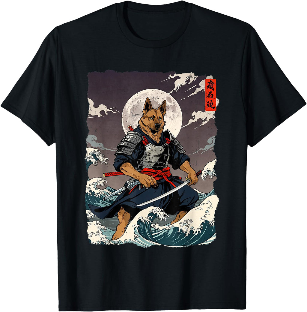 Authentic German Shepherd Samurai Sweatshirt - Casual Everyday Wear Unisex - T-Shirt, Sweatshirt, Hoodie