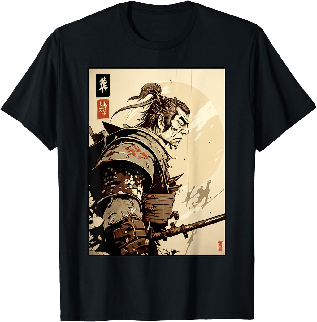 Bushido Fighter Japanese Art Sweatshirt - Minimalist Print for Adults - T-Shirt, Sweatshirt, Hoodie