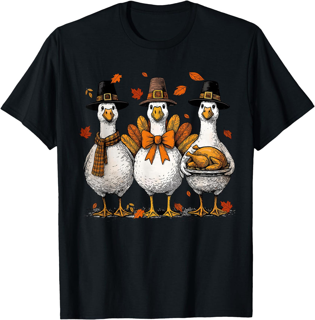 Authentic Goose Thanksgiving Goose Fall T-Shirt - Novelty Apparel Unisex - T-Shirt, Sweatshirt, Hoodie