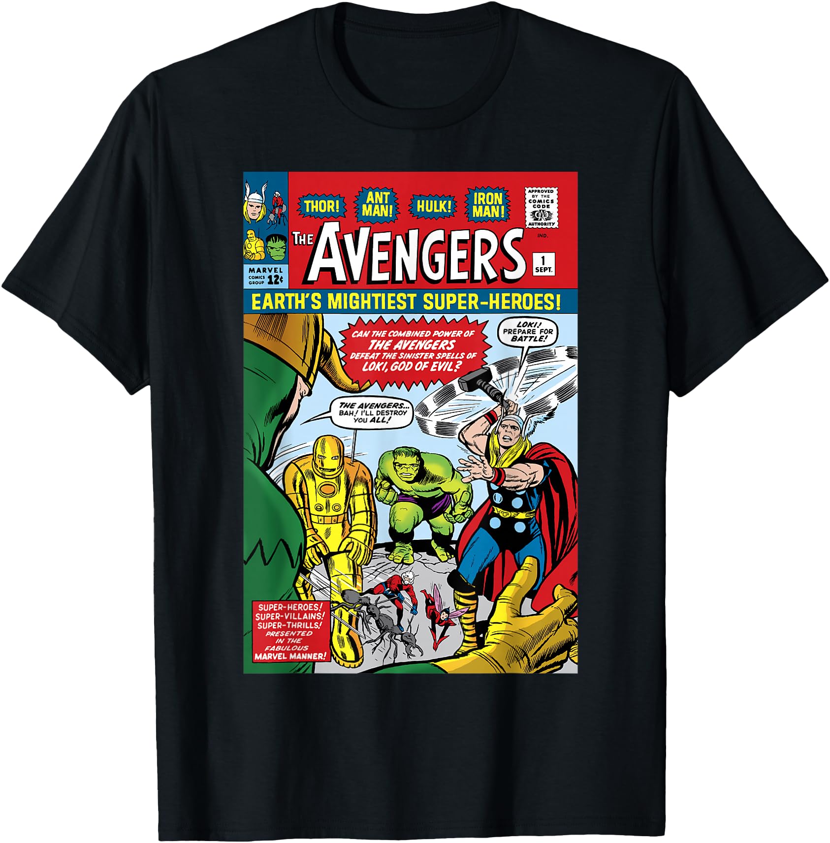 Authentic Marvel Avengers First Issue T-Shirt - Custom Art Print Men Women - T-Shirt, Sweatshirt, Hoodie