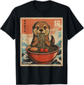 Anime Otter Ramen Japanese Kawaii Hoodie - Unique Graphic Men Women - T-Shirt, Sweatshirt, Hoodie