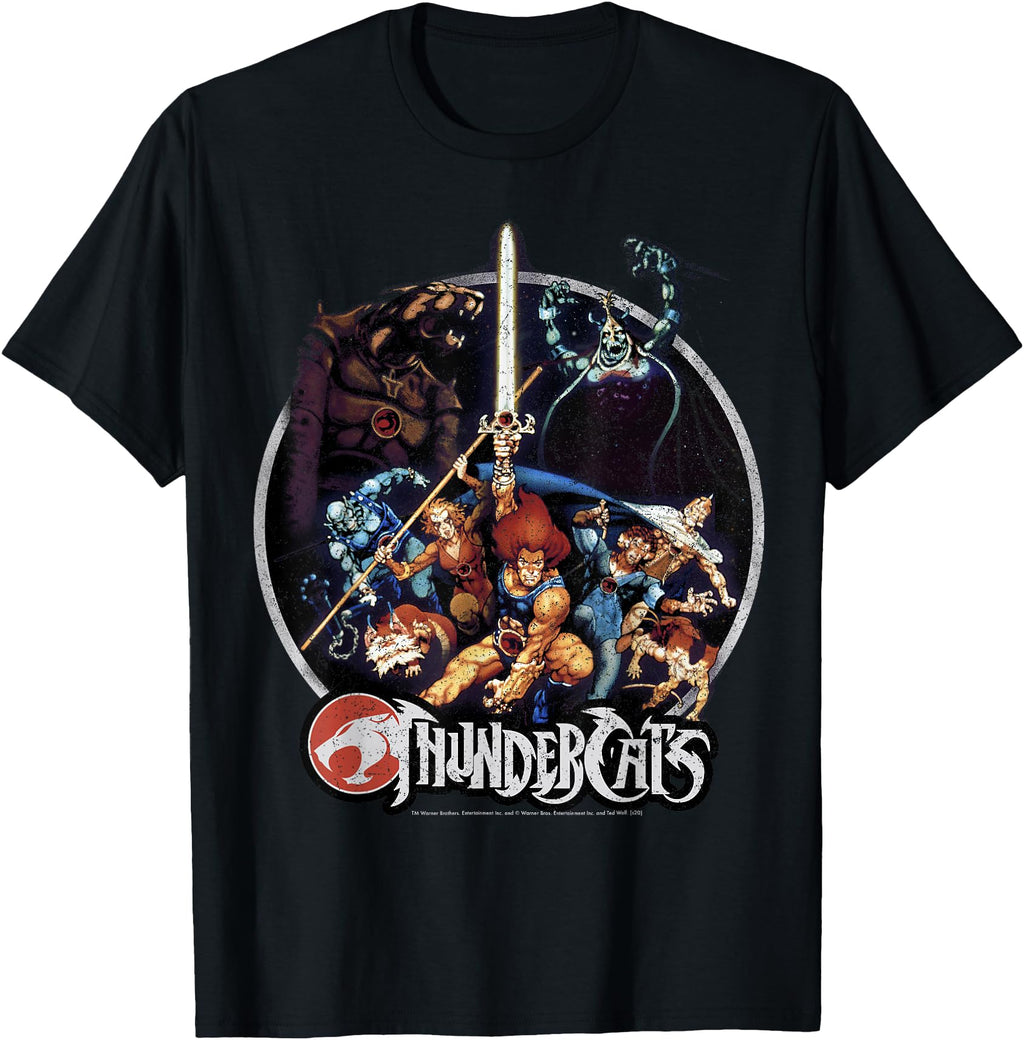 Original Thundercats Group Shot Circle T-Shirt - Aesthetic Graphic Unisex - T-Shirt, Sweatshirt, Hoodie