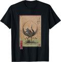 Original Ukiyoe Red Crowned Crane Hoodie - Minimalist Print Men Women - T-Shirt, Sweatshirt, Hoodie