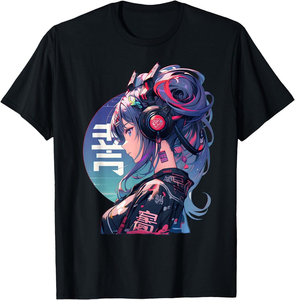 Manga Anime Aesthetic Cyberpunk T-Shirt - Custom Art Print Men Women - T-Shirt, Sweatshirt, Hoodie