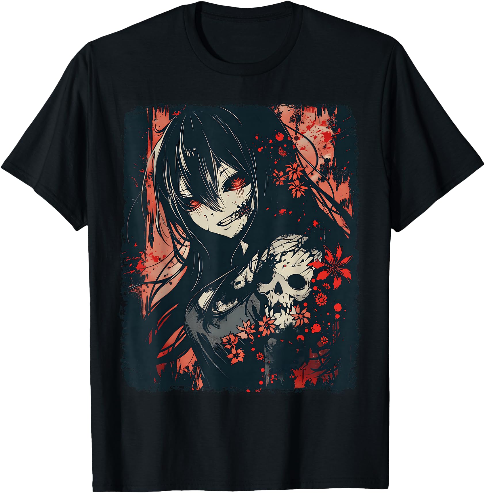 Original Anime Horror Aesthetic T-Shirt - Unique Graphic Men Women - T-Shirt, Sweatshirt, Hoodie