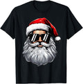 Santa Face Sunglasses Shirts Mens T-Shirt - Unique Graphic Men Women - T-Shirt, Sweatshirt, Hoodie