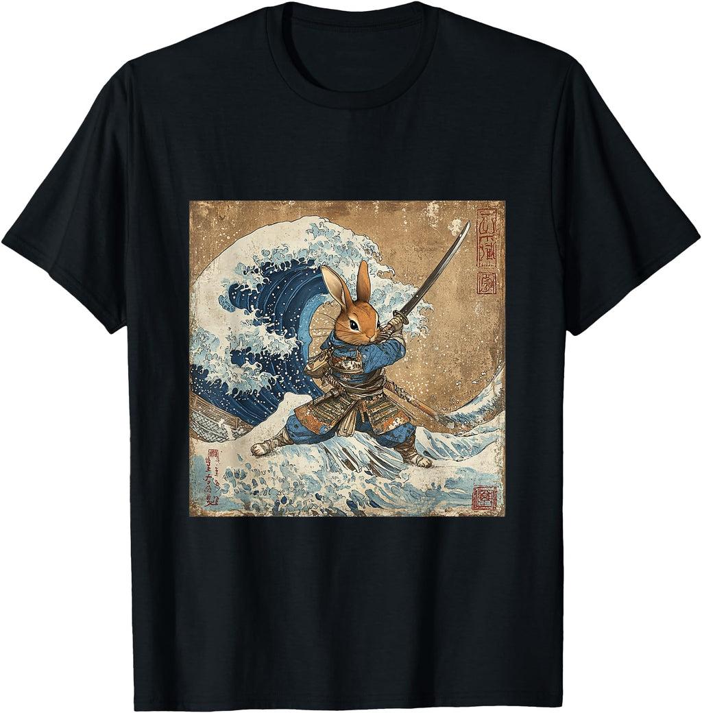 Bunny Rabbit Samurai Warrior Japanese Sweatshirt - Graphic Print Unisex - T-Shirt, Sweatshirt, Hoodie