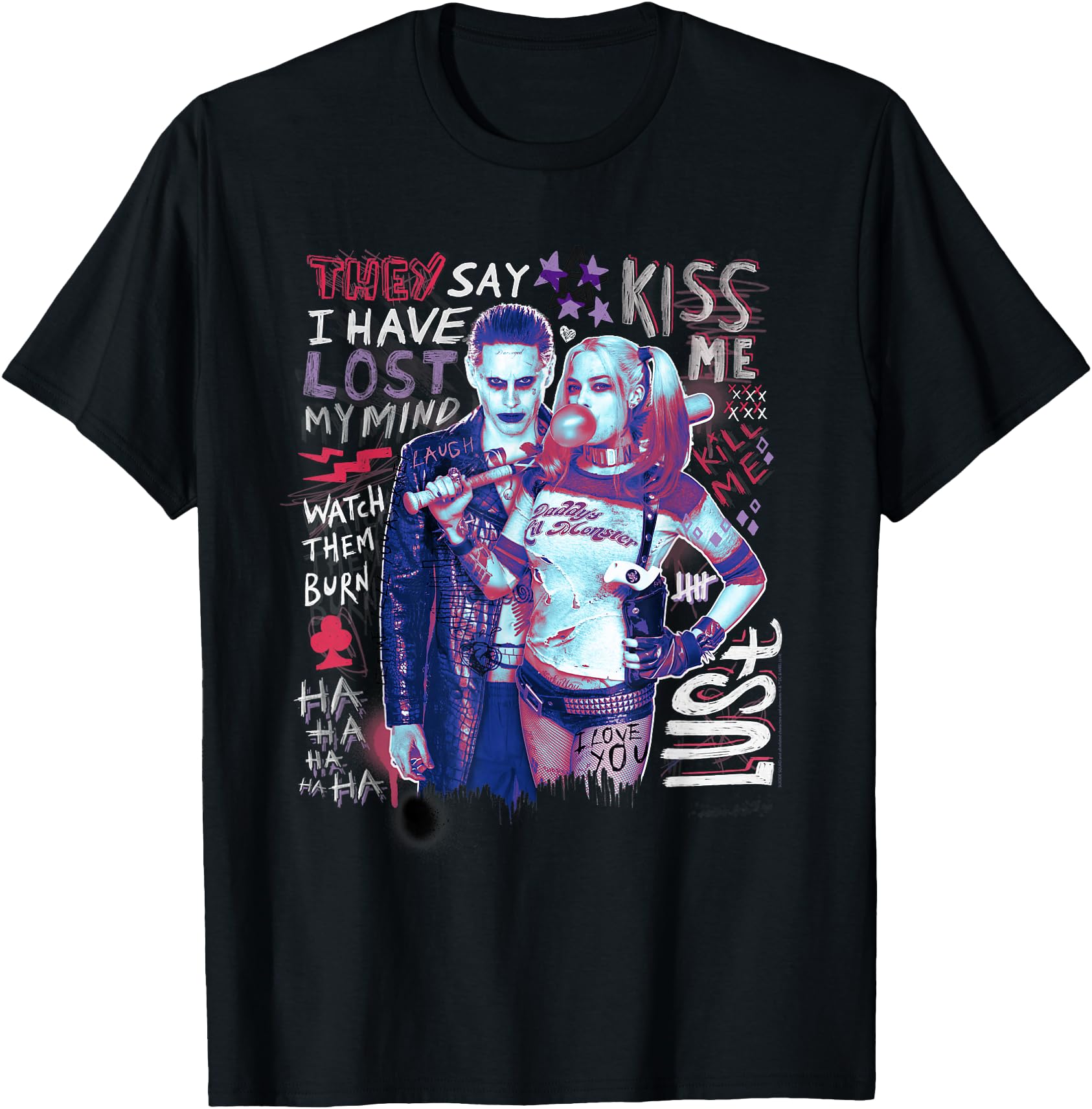 Suicide Squad Harley And Joker T-Shirt - Casual Everyday Wear Men Women - T-Shirt, Sweatshirt, Hoodie