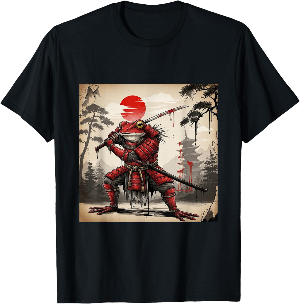 Exclusive Samurai Frog Warrior Dark Hoodie - Trendy Graphic Men Women - T-Shirt, Sweatshirt, Hoodie