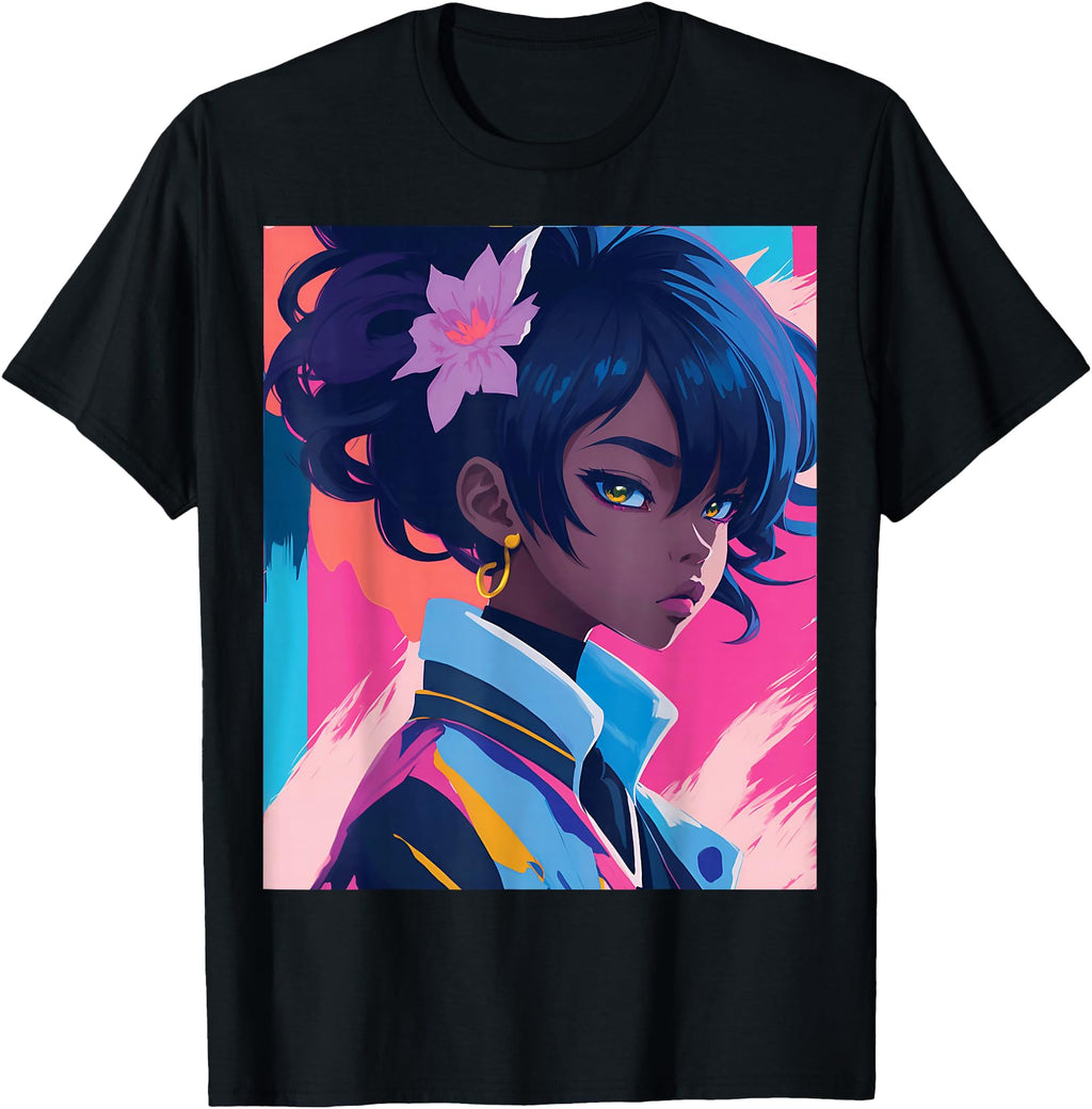 Black Anime Kawaii Waifu Aesthetic Hoodie - Streetwear Style for Adults - T-Shirt, Sweatshirt, Hoodie