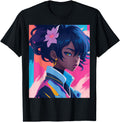 Black Anime Kawaii Waifu Aesthetic Hoodie - Streetwear Style for Adults - T-Shirt, Sweatshirt, Hoodie