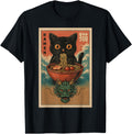 Anime Cat Ramen Japanese Art Kawaii Cat T-Shirt - Graphic Print for Adults - T-Shirt, Sweatshirt, Hoodie