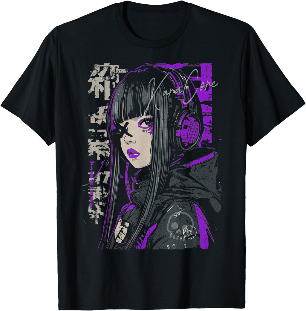 Japanese Streetwear Cyberpunk Y2K Hoodie - Custom Art Print for Adults - T-Shirt, Sweatshirt, Hoodie