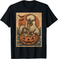 Original Spooky Silkie Chicken Pumpkin Hoodie - Novelty Apparel Men Women - T-Shirt, Sweatshirt, Hoodie