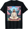 Exclusive Jesus Meditating As Buddhist T-Shirt - Unique Graphic Men Women - T-Shirt, Sweatshirt, Hoodie