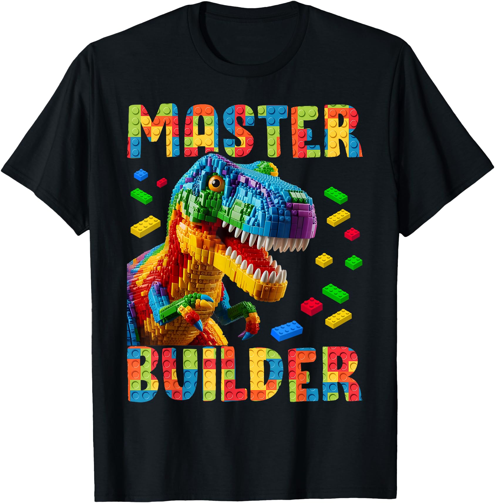 Handcrafted Master Builder Bricks T-Shirt - Graphic Print for Adults - T-Shirt, Sweatshirt, Hoodie