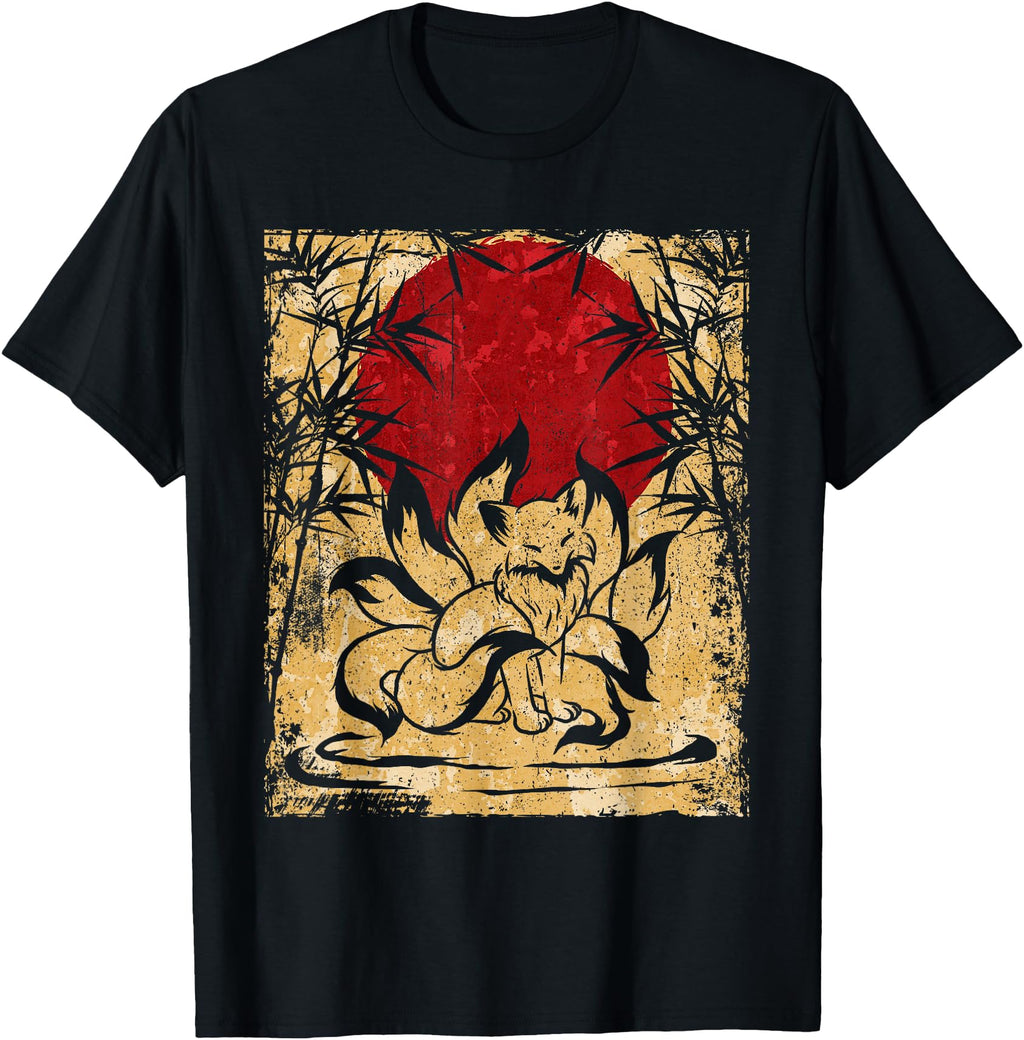 Nine Tailed Fox Japanese Art Sweatshirt - Casual Everyday Wear for Adults - T-Shirt, Sweatshirt, Hoodie