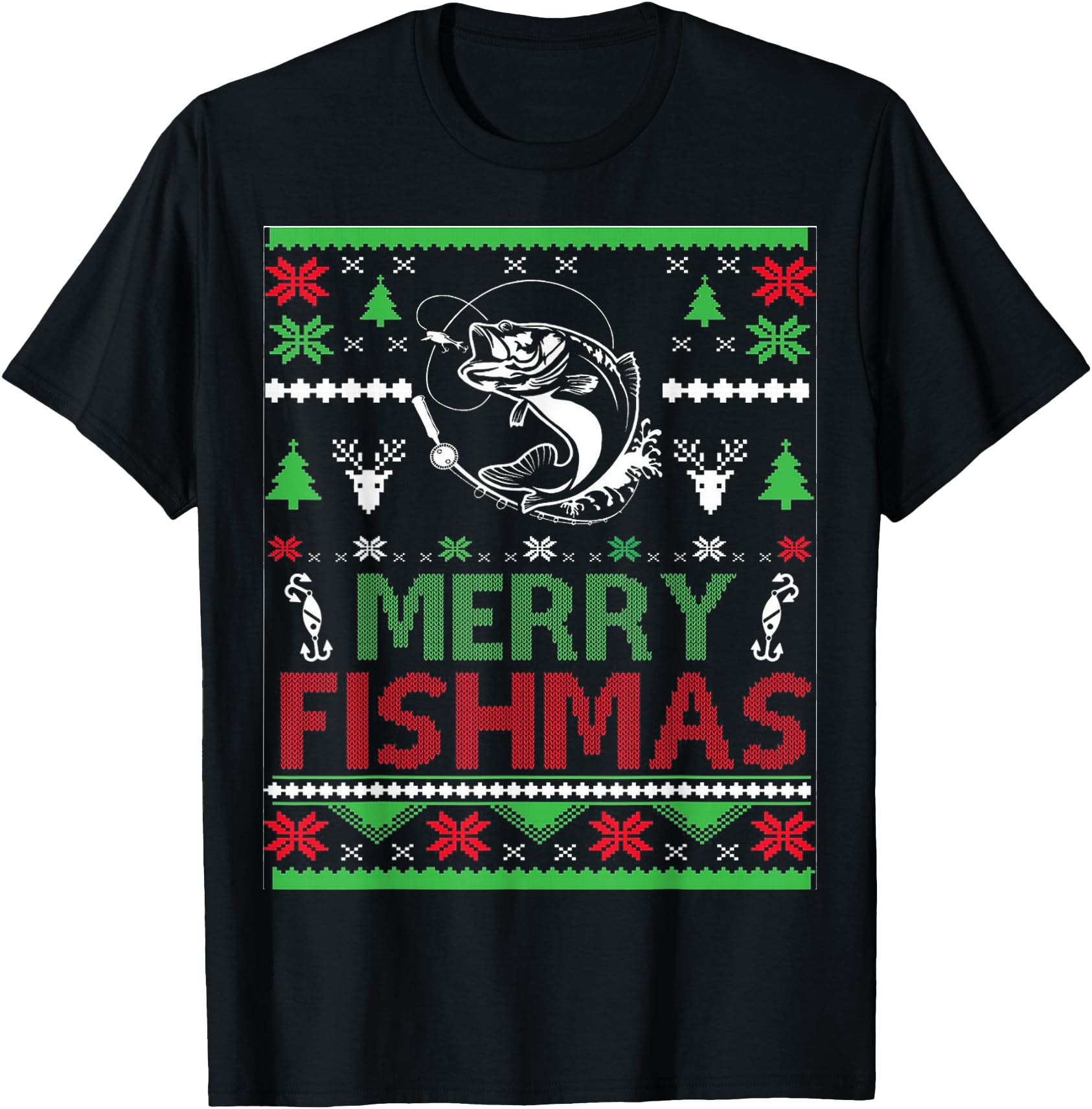 Handcrafted Ugly Fishing Bass Fish T-Shirt - Novelty Apparel for Adults - T-Shirt, Sweatshirt, Hoodie
