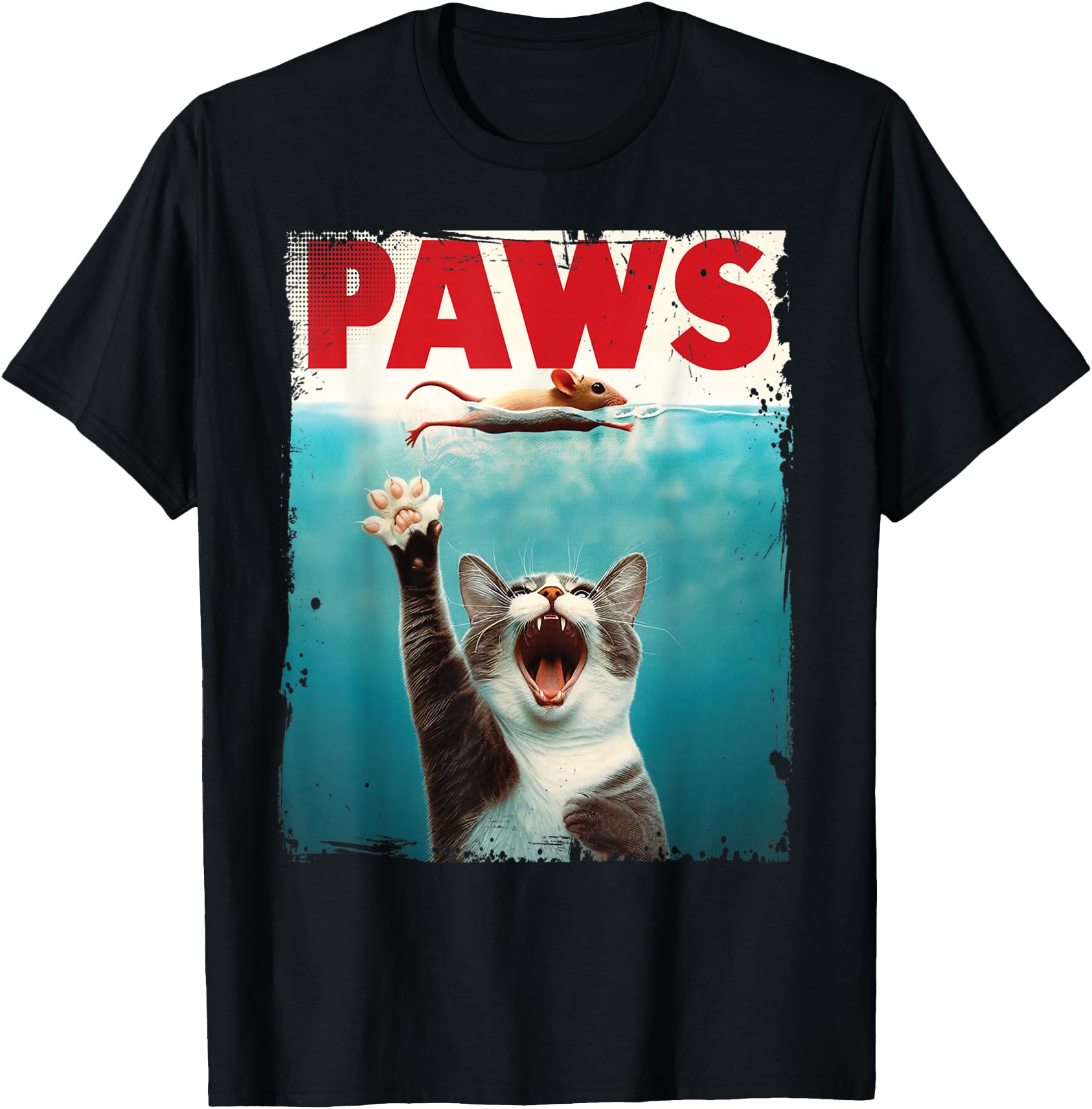 Handcrafted Paws Parody Cat Mouse Sweatshirt - Casual Everyday Wear Unisex - T-Shirt, Sweatshirt, Hoodie